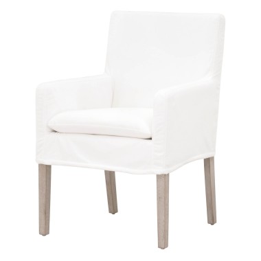 Essentials For Living Drake Slipcover Armchair - Front Side Angle