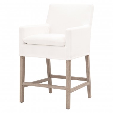 Essentials For Living Drake Slipcover Counter Stool - Front Side Angle