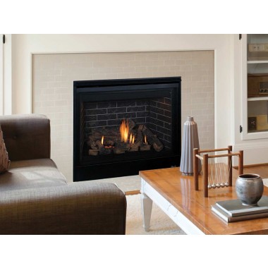 Superior Fireplaces 35" Direct-Vent With Electronic Ignition And Charred Oak Logs - Top/Rear