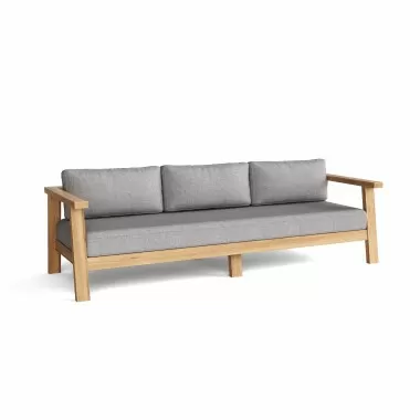 Anderson Teak Palermo Deep Seating Sofa - Grey - Angled