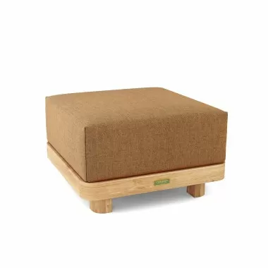 Anderson Teak Granada Ottoman - Natural - Angled