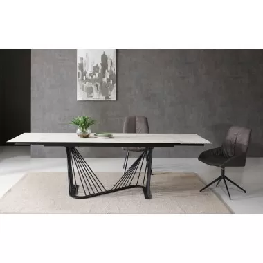 hiteline Modern Living Roma Extendable Dining Table - Lifestyle