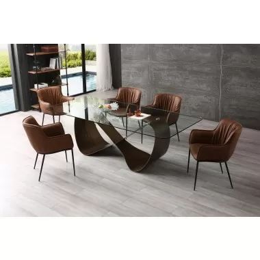 Tiffany Dining Table in Bronze- Lifestyle