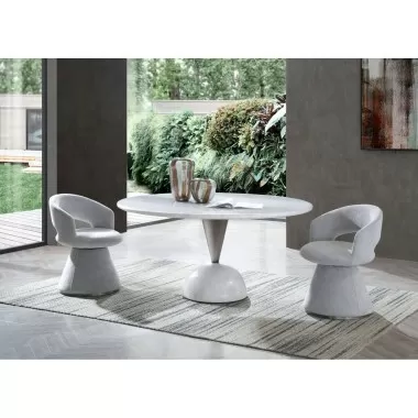 Olympia Round Dining Table in White-Lifestyle 1