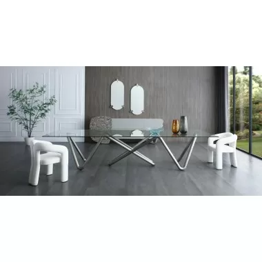 Anaconda Dining Table in Silver-Lifestyle 1