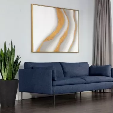 Sunpan Perkins Sofa Belfast Navy / Merino Cotton - Lifestyle