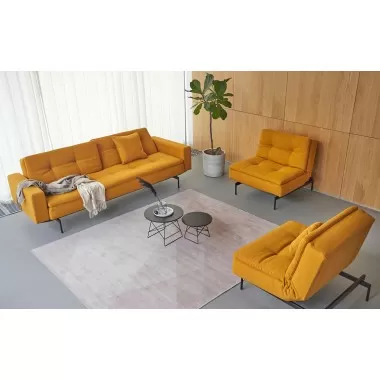 Innovation Living Dublexo Stainless Steel Chair-Elegance Burned Curry-Top Set View