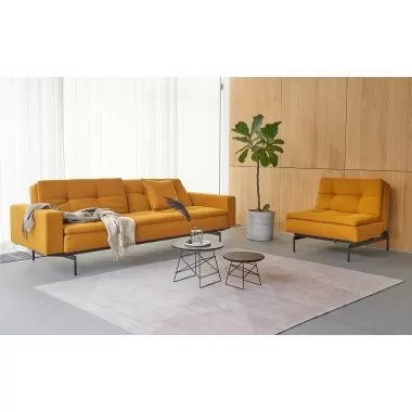 Innovation Living Dublexo Stainless Steel Sofa Bed With Arms-Elegance Burned Curry