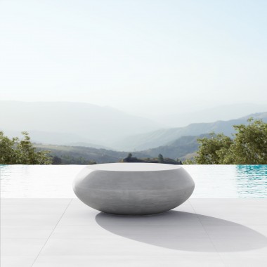 Azzurro Living Durban Coffee Table In Asteroid Concrete - Lifestyle