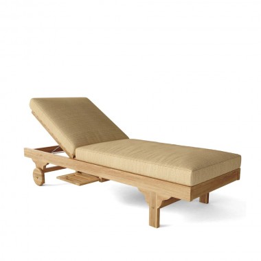 Anderson Teak Capri Sun Lounger Adjusted Back & Side Tray -1