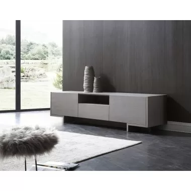 Noah Tv Unit In In Dark Grey Oak Veneer - Lifestyle