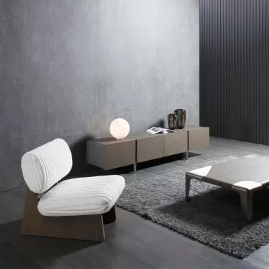 Elena TV Stand in Gray- Lifestyle