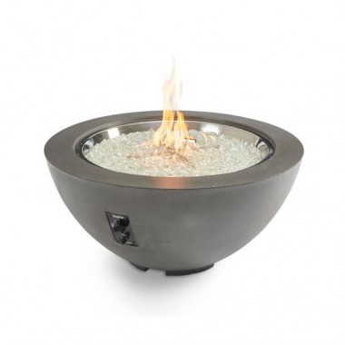 Outdoor Greatroom Company 30" Cove Gas Fire Pit Midnight Mist - Lit