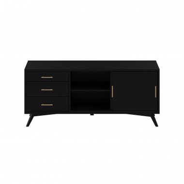 Alpine Furniture Flynn Bench, White - Front Angle