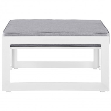 Modway Fortuna Outdoor Patio Ottoman in Brown Gray - Front Angle