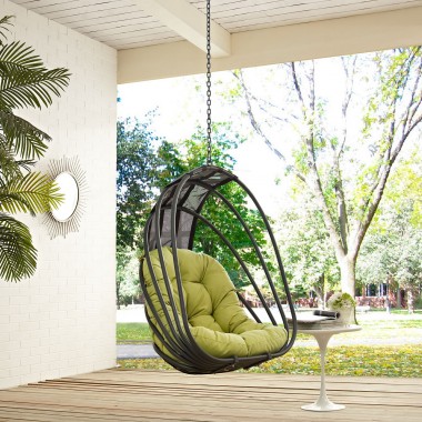 Modway Whisk Outdoor Patio Swing Chair Without Stand in Peridot - Lifestyle