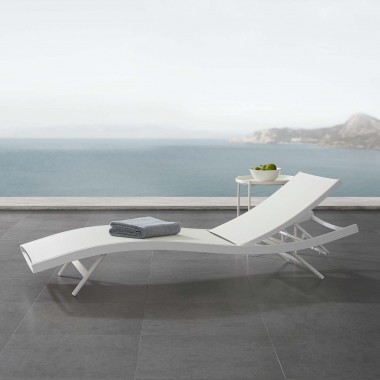 Modway Glimpse Outdoor Patio Mesh Chaise Lounge Chair - White White - Lifestyle