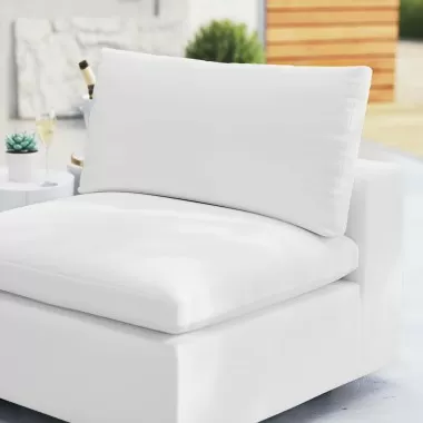Modway Commix Sunbrella® Outdoor Patio Armless Chair - White - Lifestyle