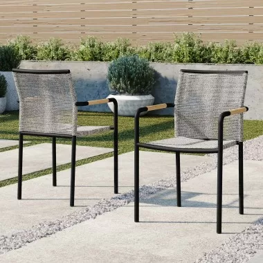 Modway Serenity Outdoor Patio Armchairs in Light Gray - Set of Two - Lifestyle