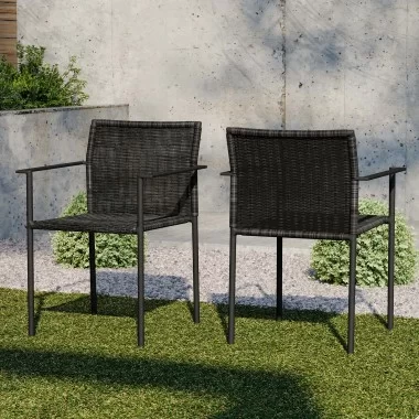 Modway Lagoon Outdoor Patio Dining Armchairs in Charcoal - Set of Two - Lifestyle