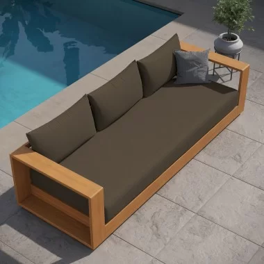 Modway Tahoe Outdoor Patio Acacia Wood Sofa Top