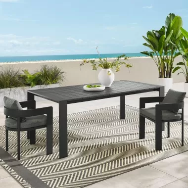 Modway Tahoe Rectangular Outdoor Patio Aluminum Dining Table