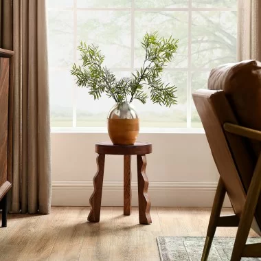 Modway Sorrel Carved Wood Stool 6