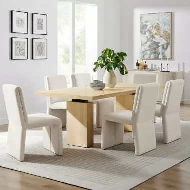 Modway Piston 82" Rectangular Wood Dining Table 1