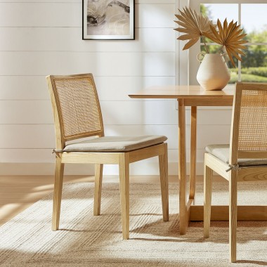 Modway Ovard Wood and Rattan Dining Chair 