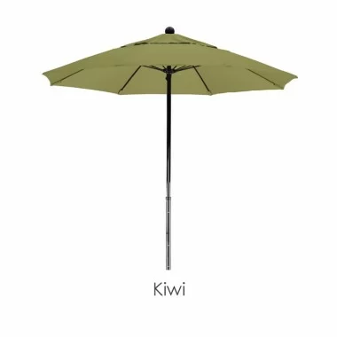 California Umbrella 7.5' Complete Fiberglass Market Umbrella Pulley Open Black - Olefin