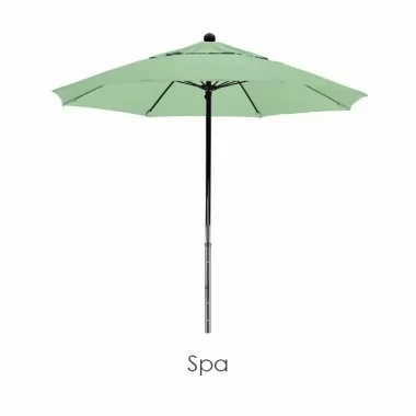 California Umbrella 7.5' Complete Fiberglass Market Umbrella Pulley Open Black - Pacifica