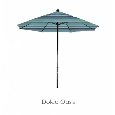 California Umbrella 7.5' Complete Fiberglass Market Umbrella P Open Black - Sunbrella