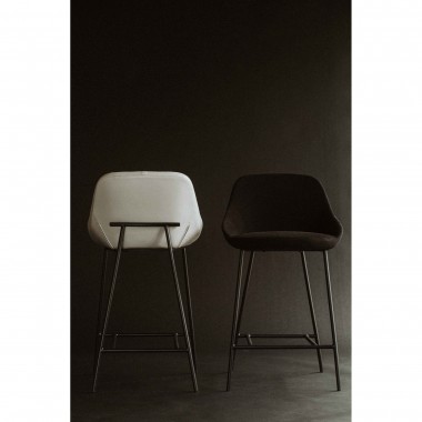 Moe's Home Collection Shelby Counter Stool in Black / Beige - Lifestyle