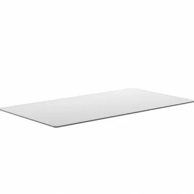 Sunpan Glass Dining Table Top Rectangular Clear in 86.5"  - Front Side Angle