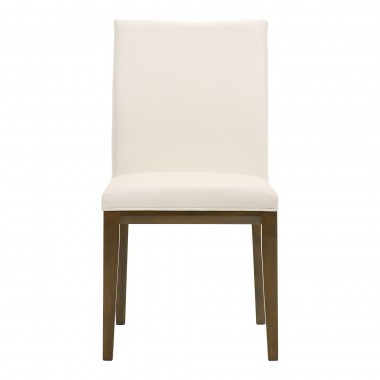 Moe's Home Collection Frankie Dining Chair in White - Set of Two - Front Angle
