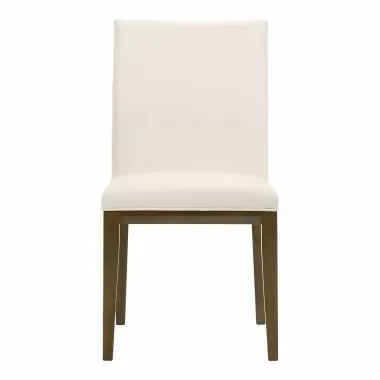Moe's Home Collection Frankie Dining Chair in White - Set of Two - Front Angle