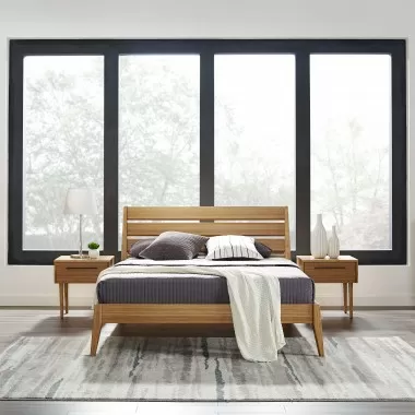 Greenington Sienna Eastern King Platform Bed, Caramelized - Lifestyle