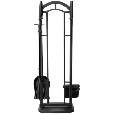 Mr. Bar-B-Q UniFlame® 5 Piece Black Wrought Iron Fireset