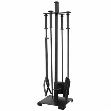 Mr. Bar-B-Q UniFlame® 5 Piece Black Craftsman Fireset with Cylinder Handles