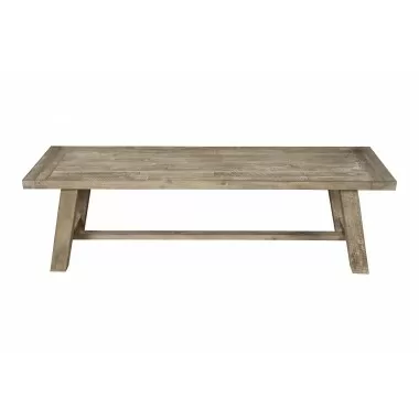 Alpine Furniture Newberry Bench, Weathered Natural - Front Angle