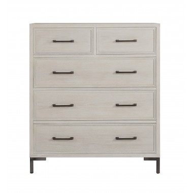 Alpine Furniture Bradley Chest in Antique White - Front Angle