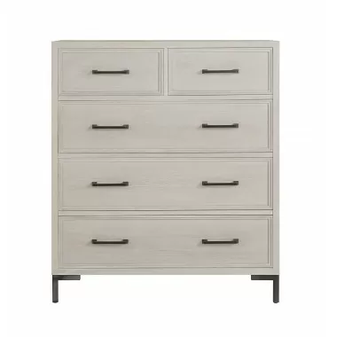 Alpine Furniture Bradley Chest in Antique White - Front Angle