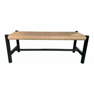 Moe's Home Collection Hawthorn Bench Small/Large in Natural - Front Angle
