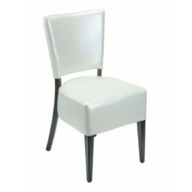 European Beechwood Wood Dining Chair - White - Front