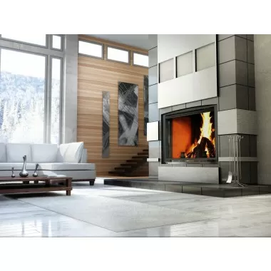 Valcourt Fireplace Frontenac Wood Burning Fireplace with Chimney - Lifestyle