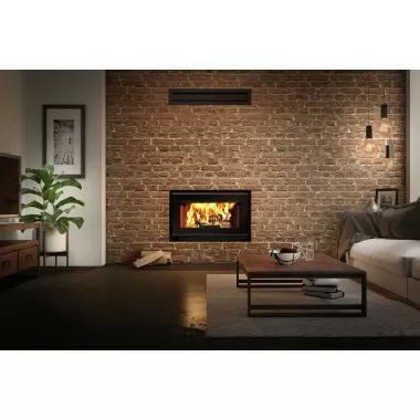 Valcourt Fireplace Mundo II Wood Burning Fireplace with Chimney - Lifestyle 