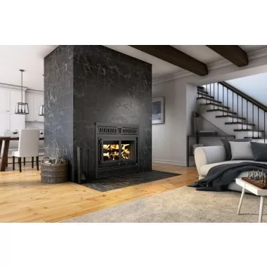 Valcourt Fireplace Waterloo Wood Burning Fireplace with Chimney - Lifestyle 