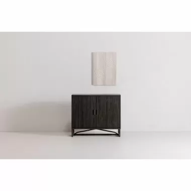 Moe's Home Collection Sierra 2 Door Cabinet in Black - Lifestyle