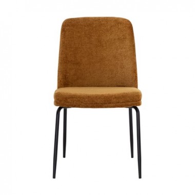 Sunpan Zeke Dining Chair Black - Bergen Marmalade - Set of Two - Front Angle