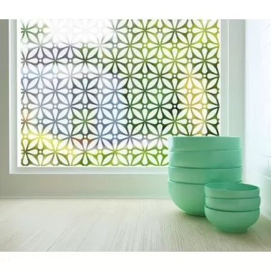Odhams Press Geo Flora Sheer Adhesive Window Film